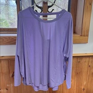 Bundle- Women's Lavender and Red Long-Sleeve Relaxed Tee